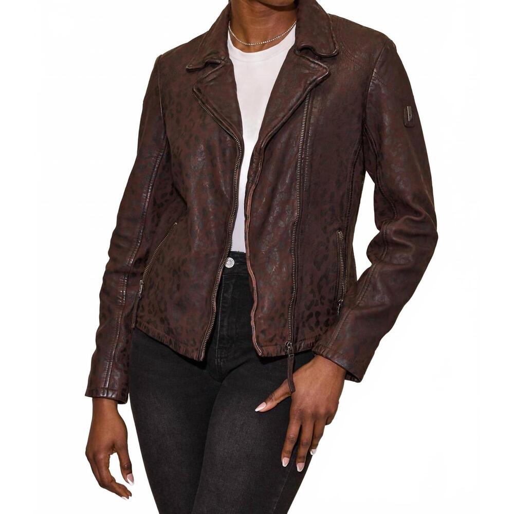 NEW MAURITIUS meeow leopard jacket in brown